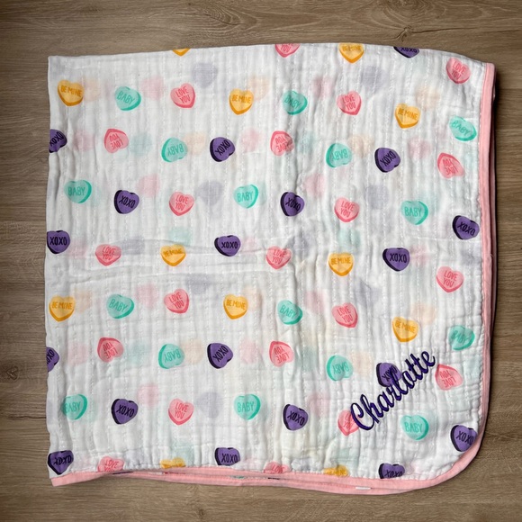Monica and Andy- Large baby blanket - Picture 2 of 5